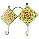 Pea Green Tiny Flower Ceramic Tile Wall Hook